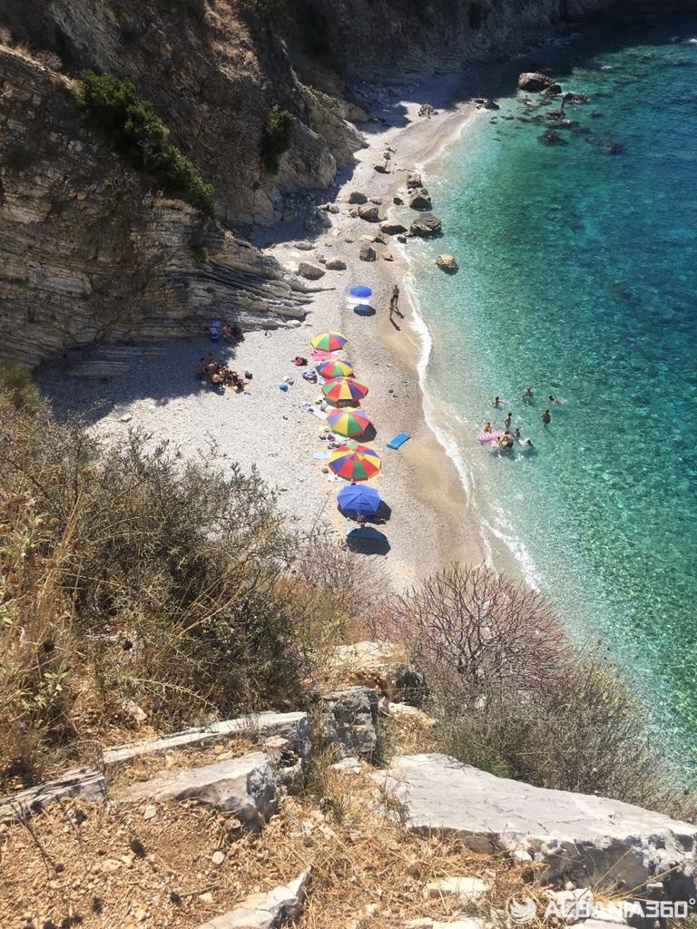 picture of filikur from the top, himare albania