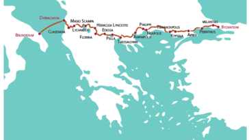 Il percorso della Via Egnatia